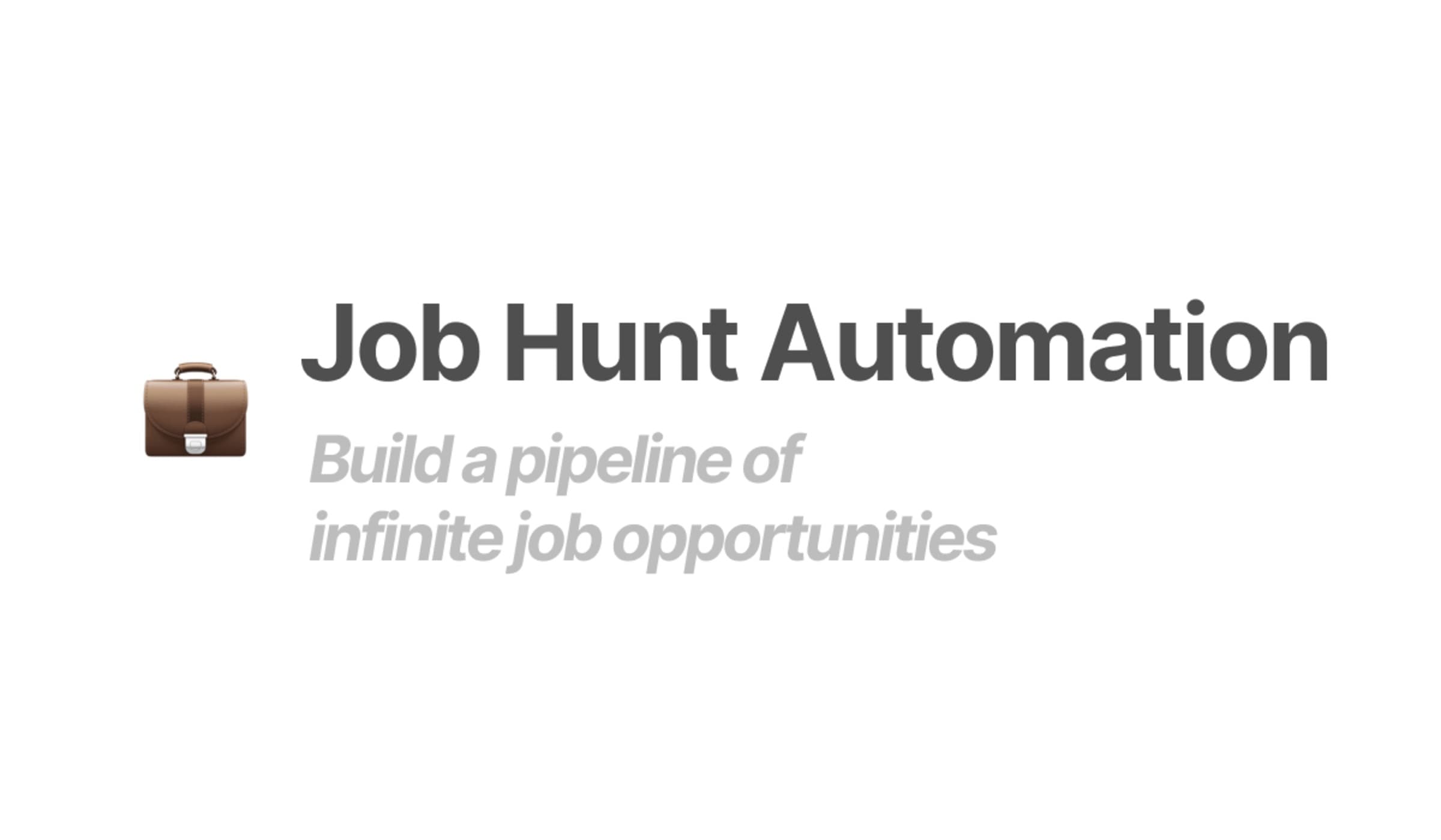 Automated Job Application Pipeline